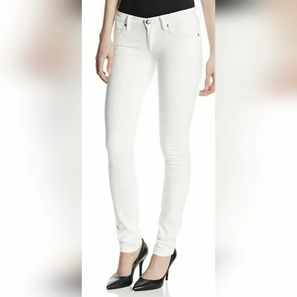 Juicy Couture White Mid Rise Skinny  Stretch Jeans Size 29 - Picture 2 of 16
